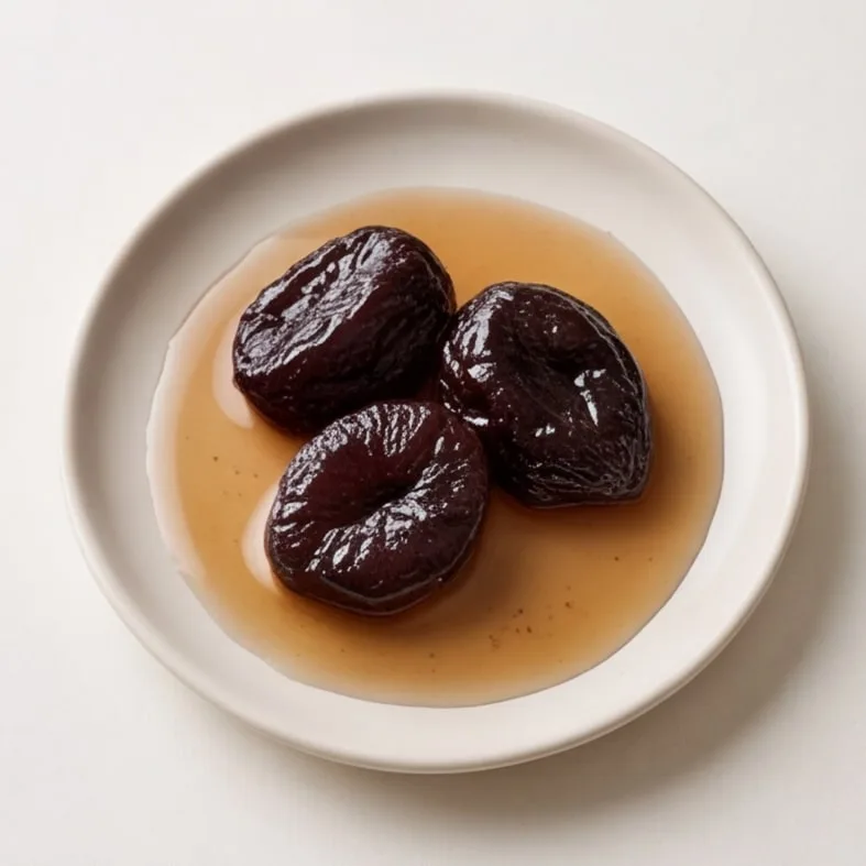 الو خشک کنسروی در شربت غلیظ