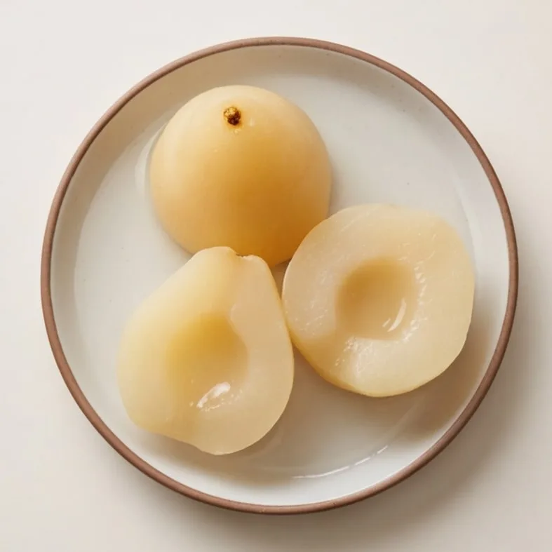 گلابی کنسروی در آب