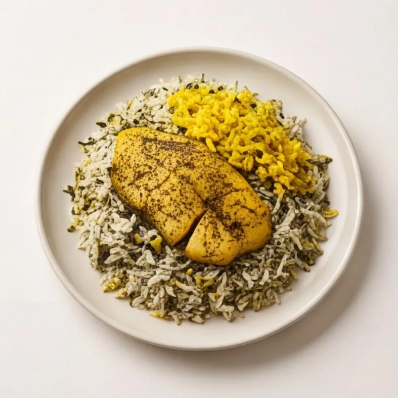 سبزی پلو با ماهی