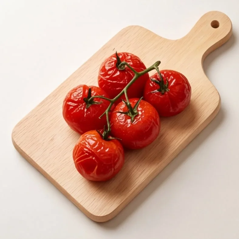 گوجه فرنگی قرمز رسیده پخته
