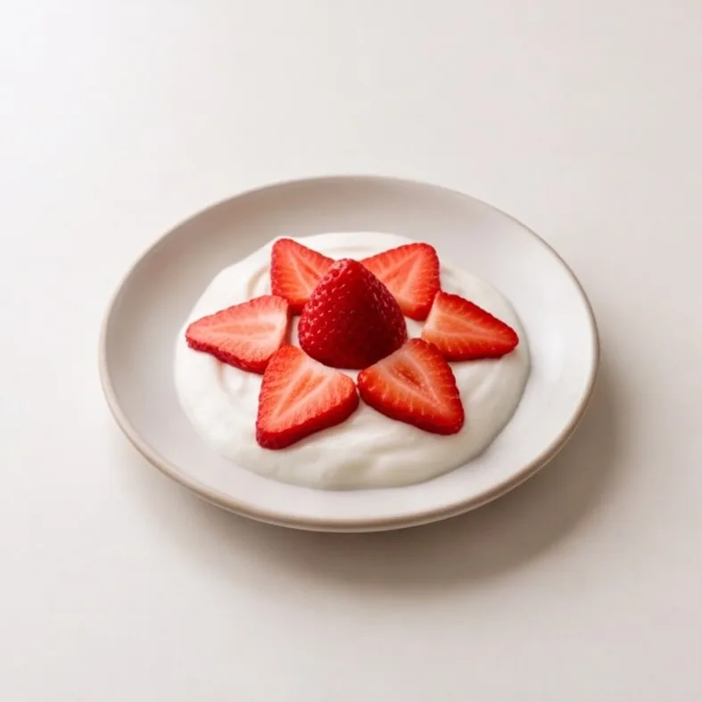 ماست با توت‌فرنگی